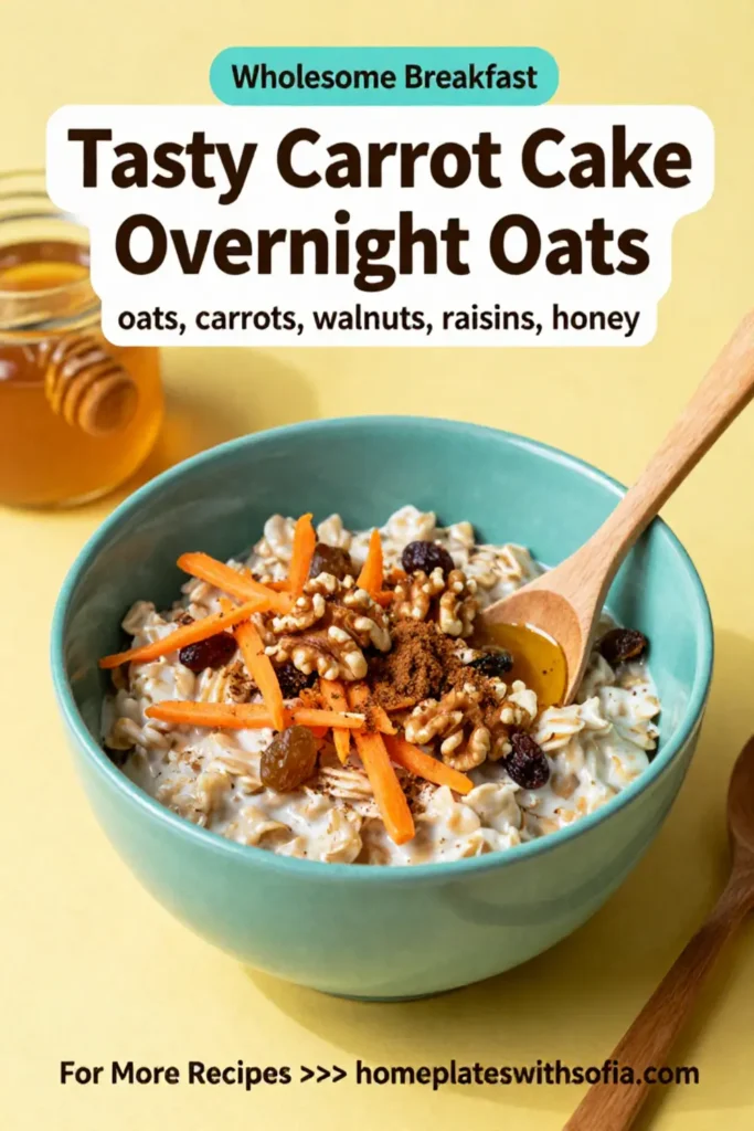 Tasty Carrot Cake Overnight Oats