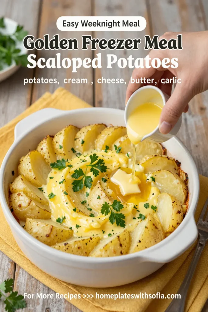 Golden Freezer Meal Scalloped Potatoes