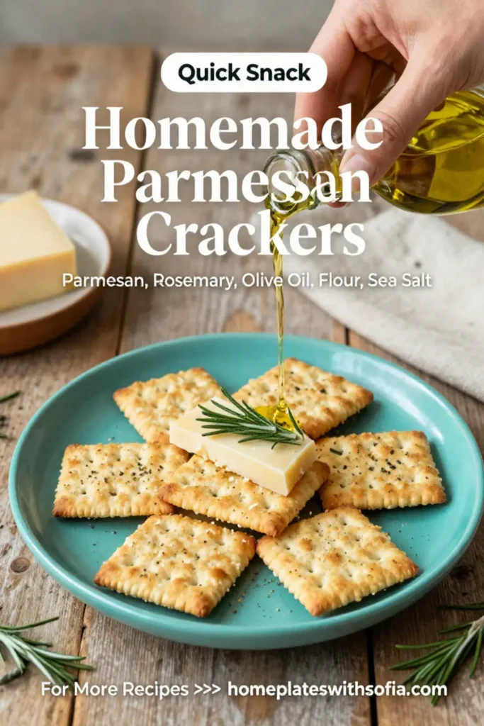 Homemade Parmesan Rosemary Crackers