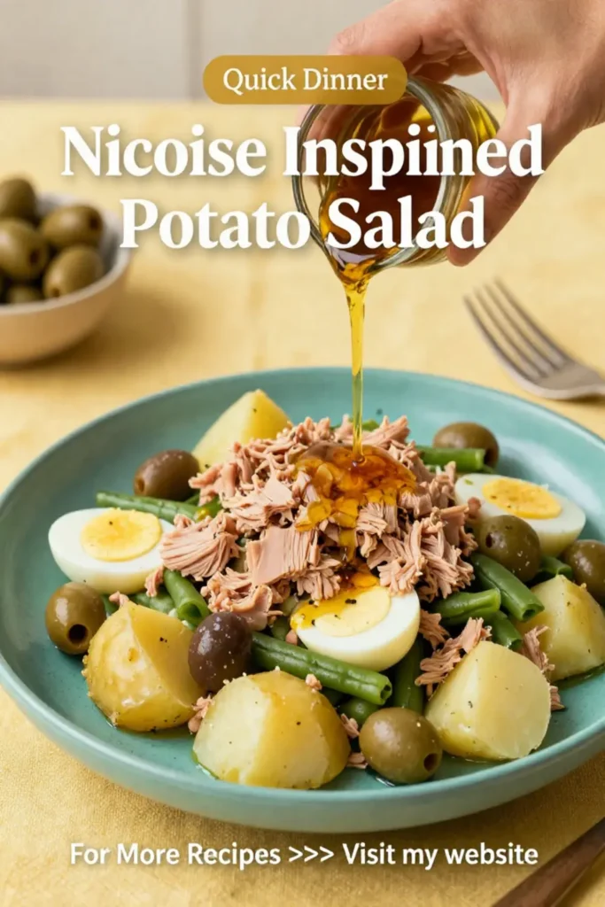 Potato Salad: Nicoise Inspired Potato Salad With Tuna and Olives in 25 Minutes