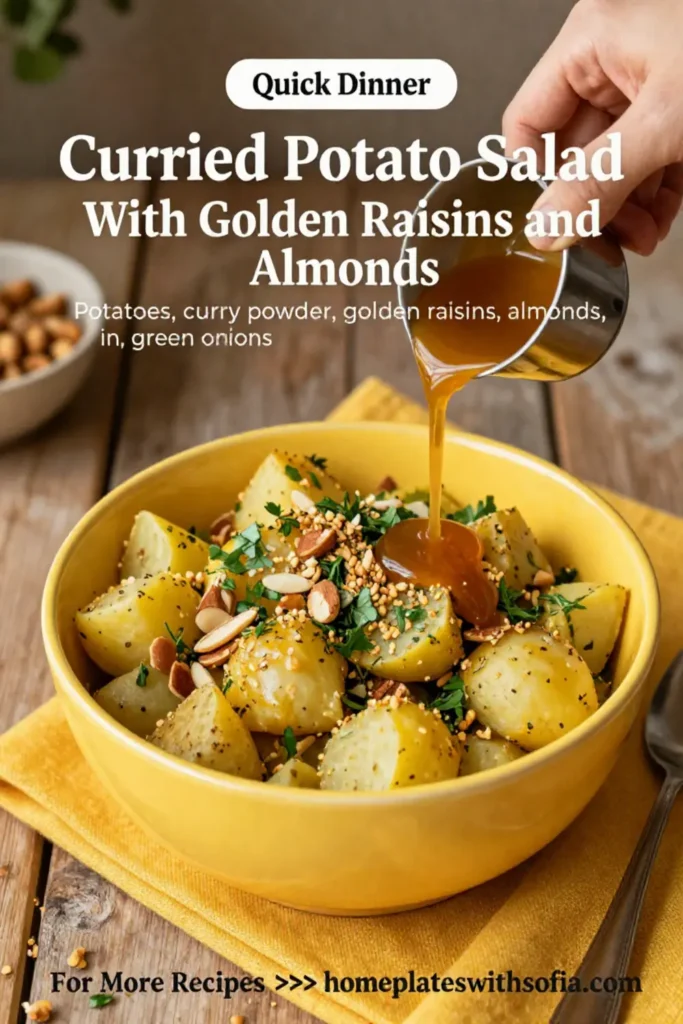 Potato Salad: Curried Potato Salad With Golden Raisins and Almonds in 20 Minutes