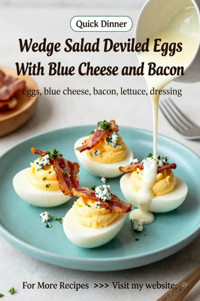 Deviled Eggs: Wedge Salad Deviled Eggs With Blue Cheese and Bacon in 20 Minutes