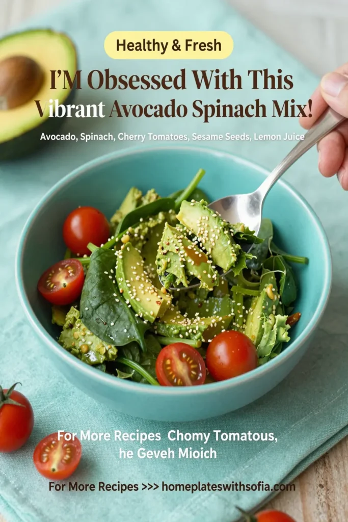 I'M Obsessed With This Vibrant Avocado Spinach Mix!