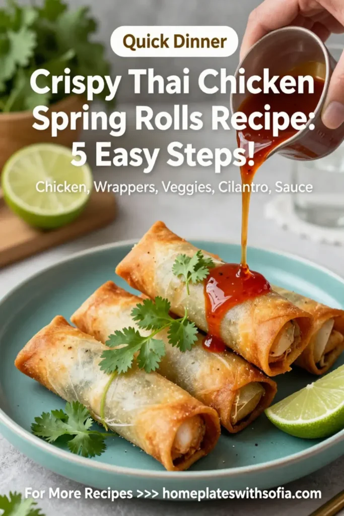Crispy Thai Chicken Spring Rolls Recipe: 5 Easy Steps!