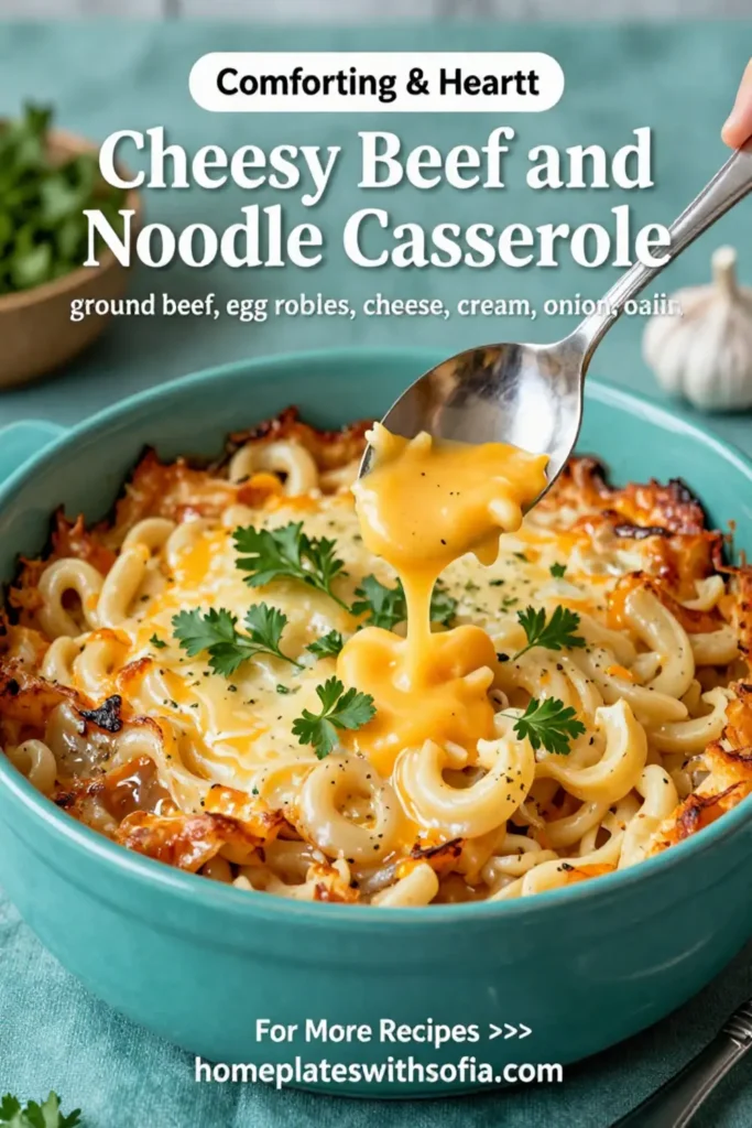 Cheesy Beef and Noodle Casserole