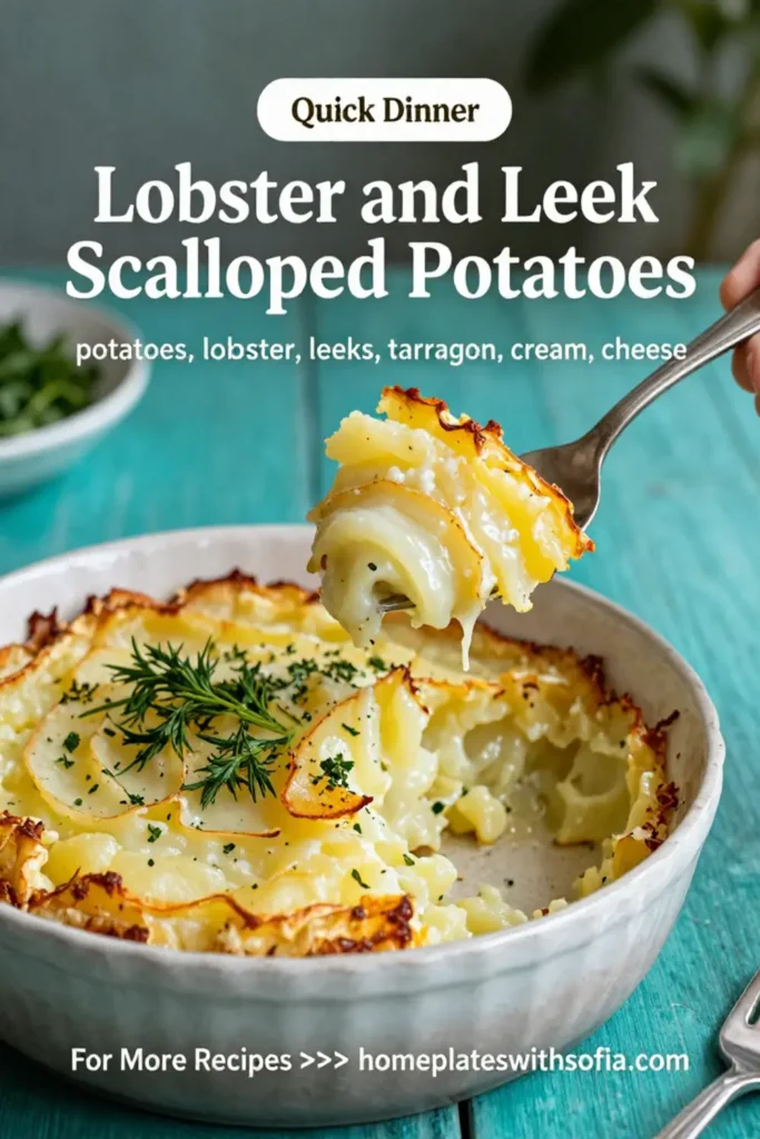Scalloped Potatoes: Lobster and Leek Scalloped Potatoes With Tarragon in 45 Minutes