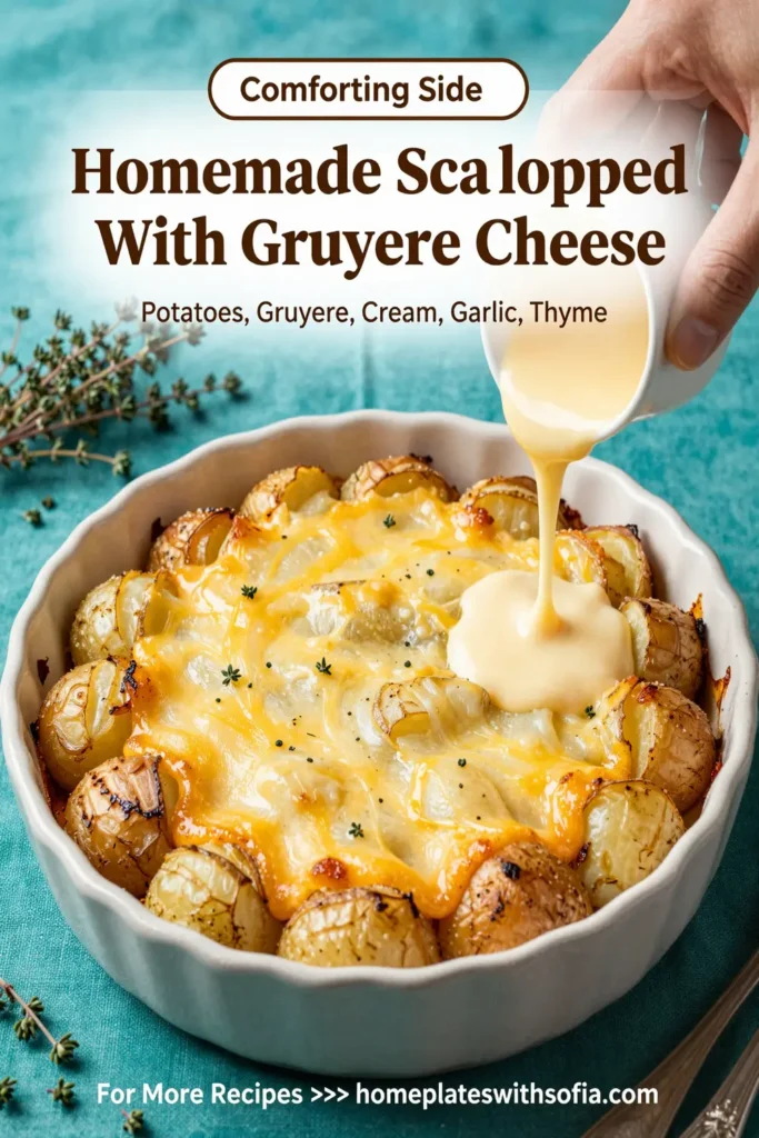 Homemade Scalloped Potatoes With Gruyere Cheese