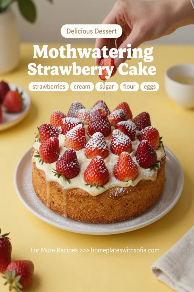 Mouthwatering Strawberry Easter Cake
