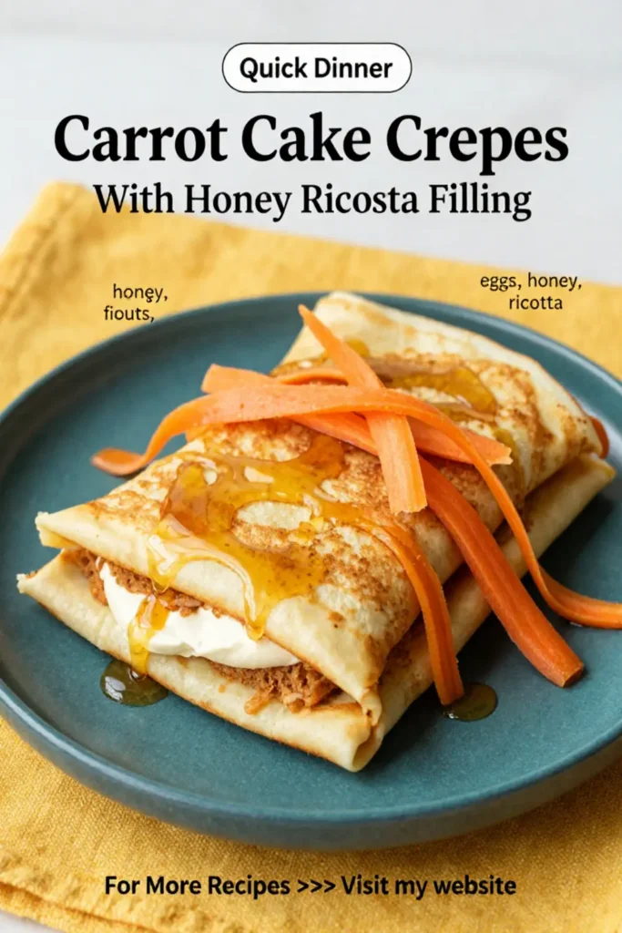 Carrot Cake: Carrot Cake Crepes With Honey Ricotta Filling in 25 Minutes