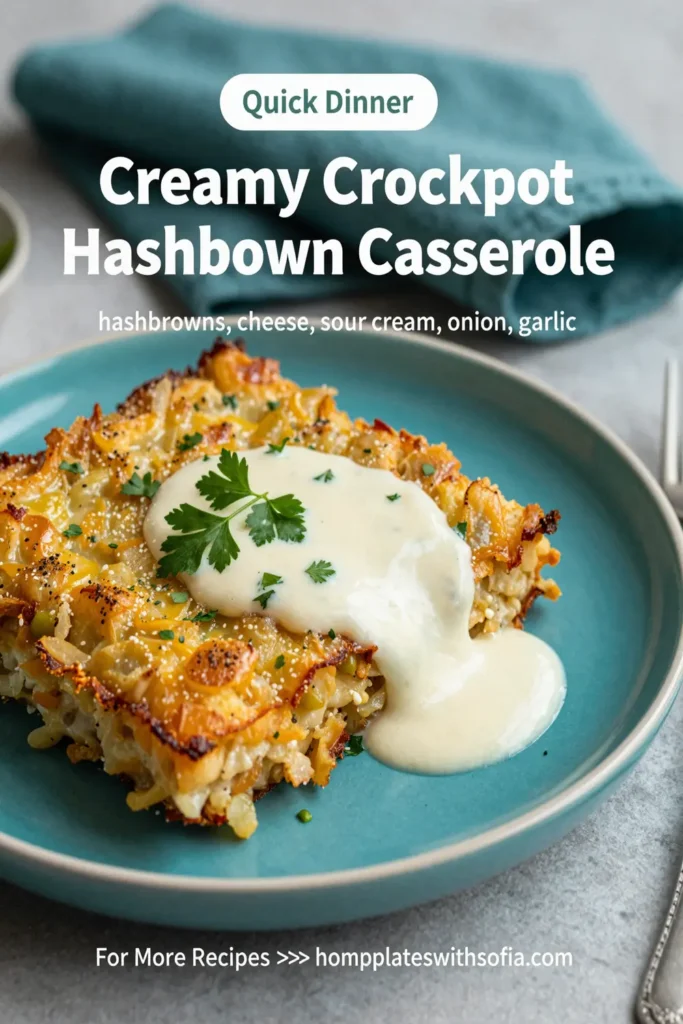 Creamy Crockpot Hashbrown Casserole