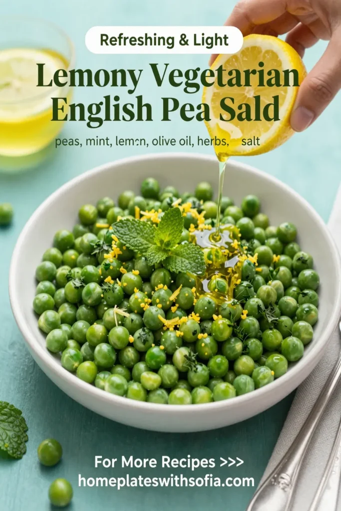 Lemony Vegetarian English Pea Salad