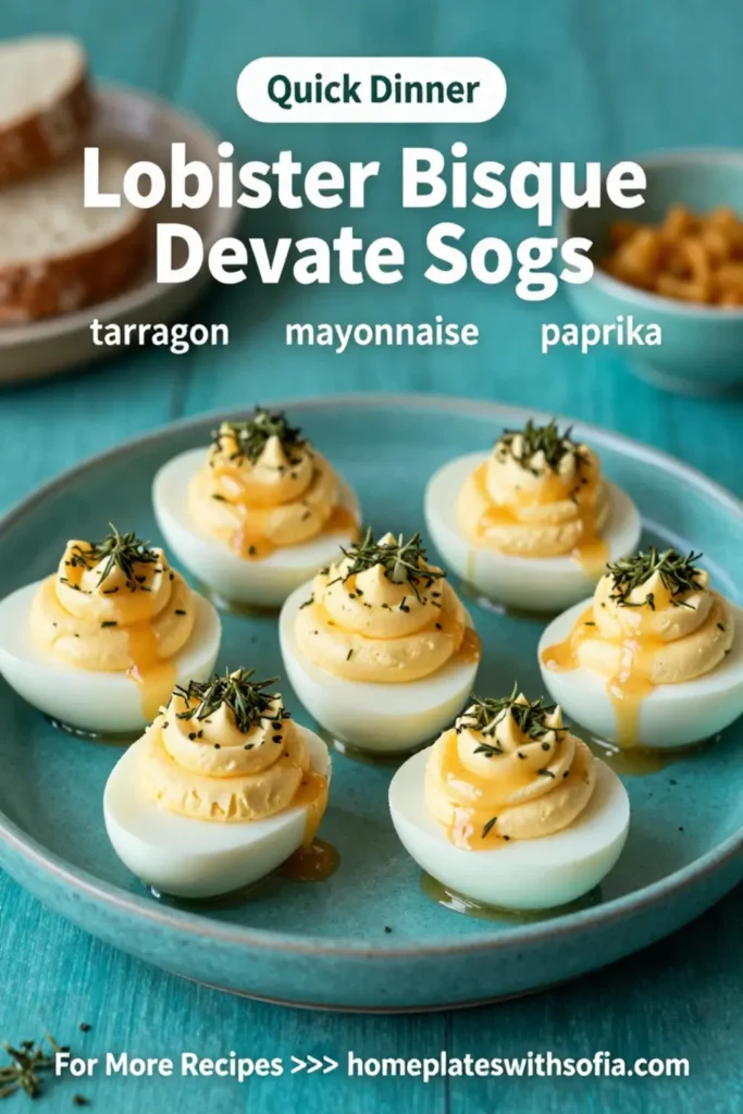 Deviled Eggs: Lobster Bisque Inspired Deviled Eggs With Tarragon in 25 Minutes
