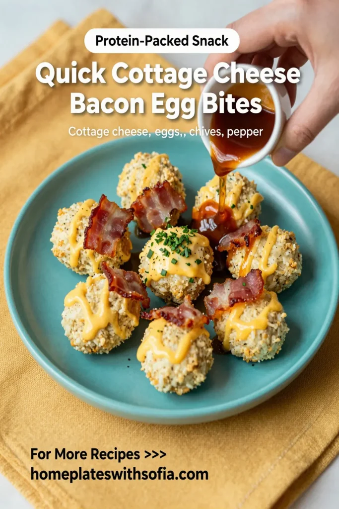 Quick Cottage Cheese Bacon Egg Bites