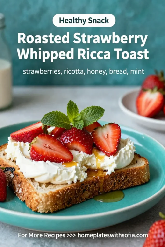Roasted Strawberry Whipped Ricotta Toast
