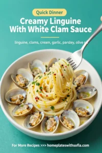 Creamy Linguine With White Clam Sauce