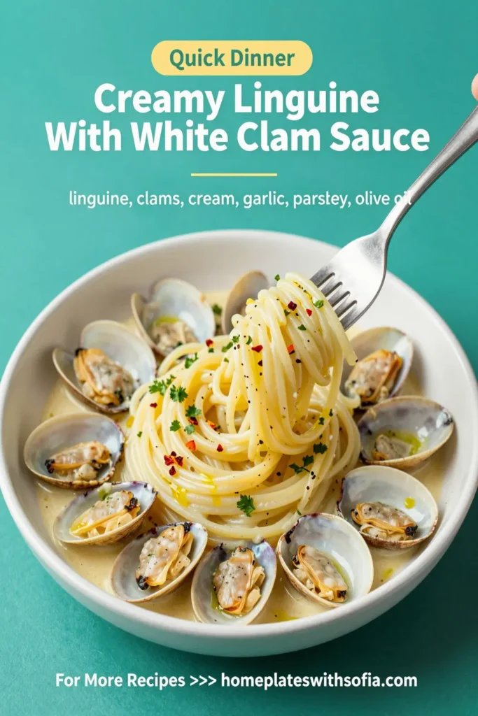 Creamy Linguine With White Clam Sauce
