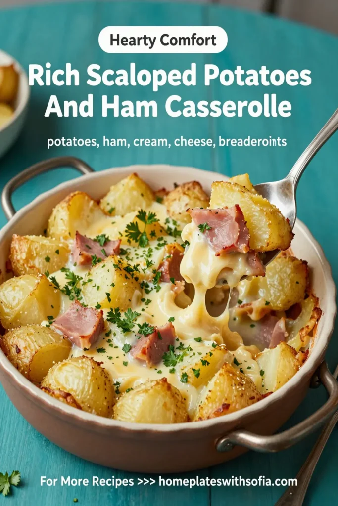 Rich Scalloped Potatoes And Ham Casserole