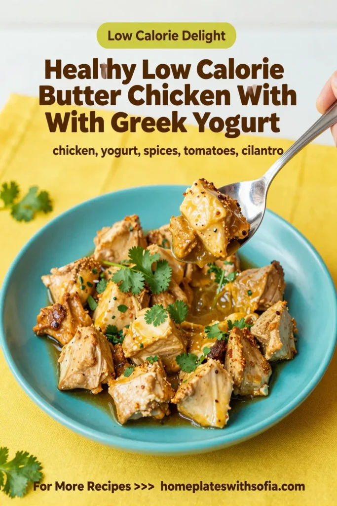 Healthy Low Calorie Butter Chicken With Greek Yogurt