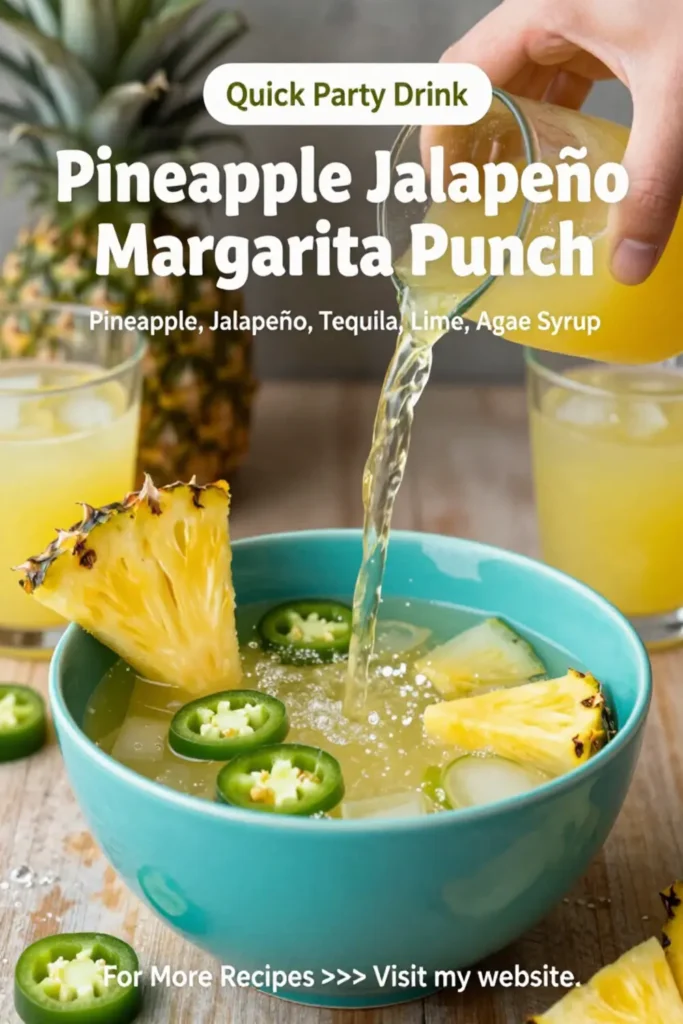 Cinco de Mayo: Pineapple Jalapeño Margarita Punch for Cinco de Mayo in 10 Minutes