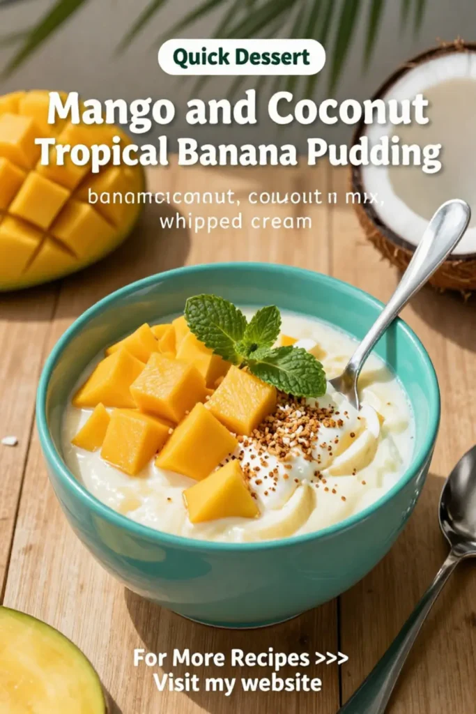 Banana Pudding: Mango and Coconut Tropical Banana Pudding in 20 Minutes