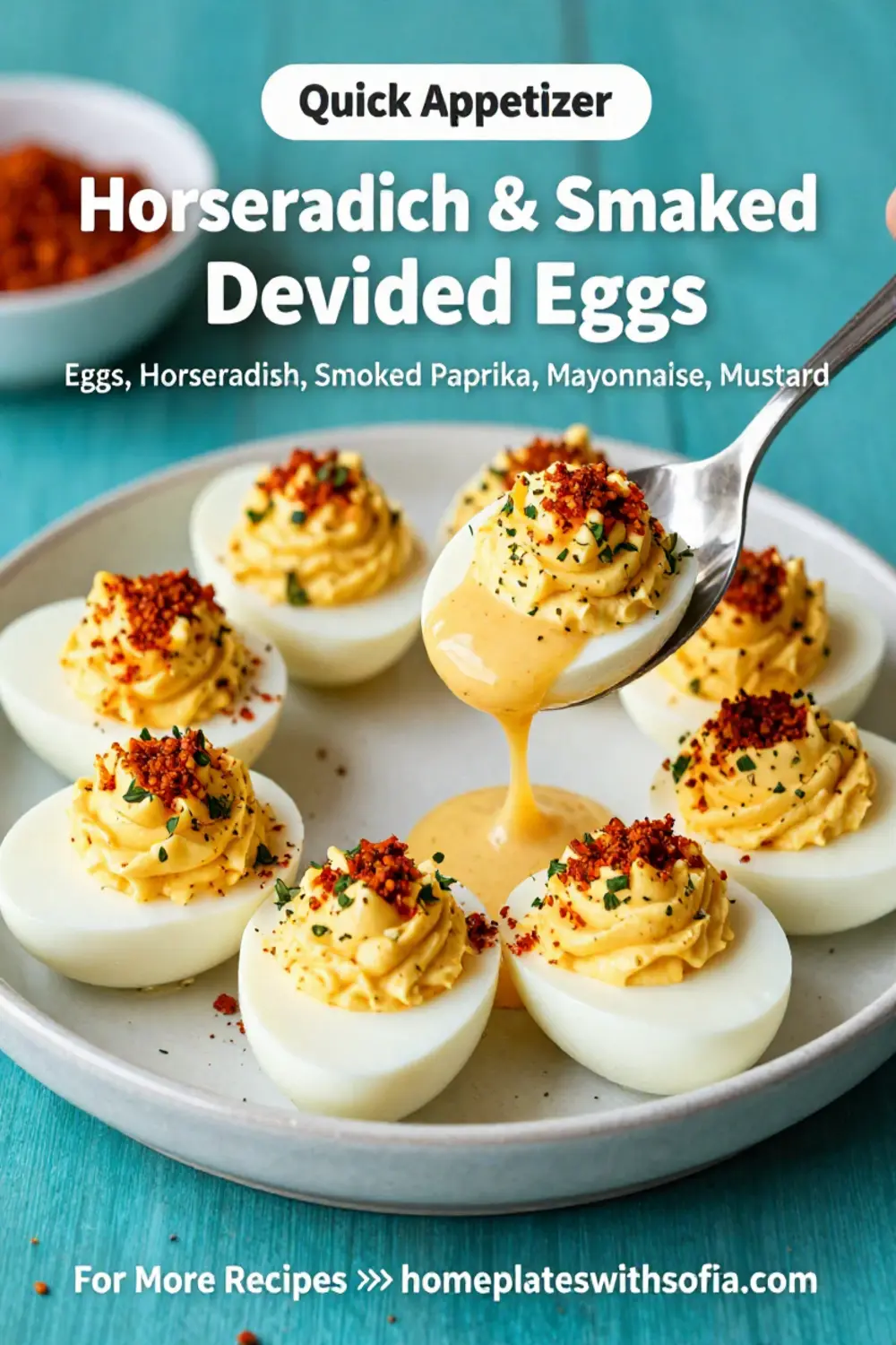 Deviled Eggs: Horseradish and Smoked Paprika Deviled Eggs in 20 Minutes