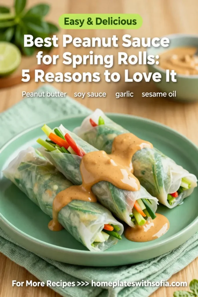 Best Peanut Sauce for Spring Rolls: 5 Reasons to Love It
