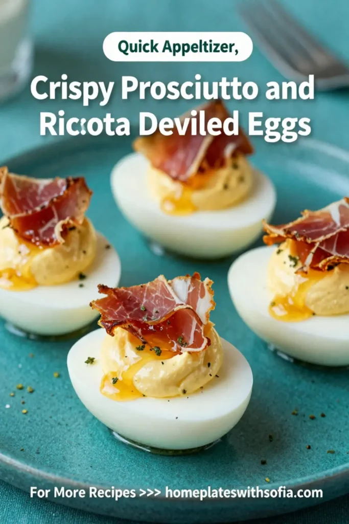 Deviled Eggs: Crispy Prosciutto and Honey Ricotta Deviled Eggs in 20 Minutes