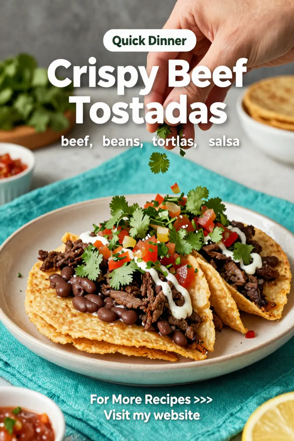 Cinco de Mayo: Crispy Beef Tostadas With Refried Beans for Cinco de Mayo in 20 Minutes