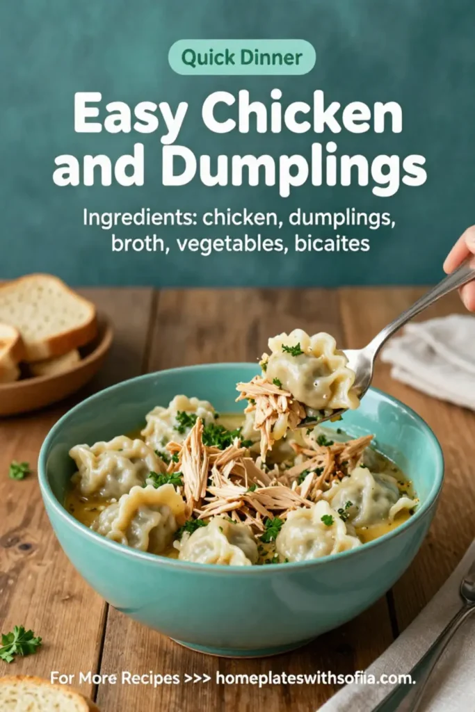 Easy Chicken and Dumplings with Biscuits