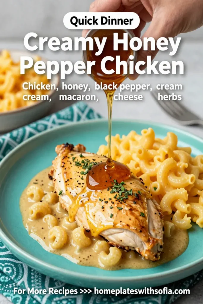 Creamy Honey Pepper Chicken Mac and Cheese Delight