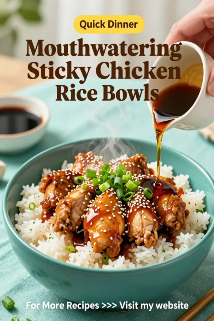 Mouthwatering Sticky Chicken Rice Bowls Packed with Flavor and Easy to Make at Home