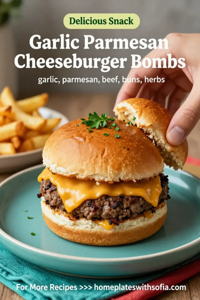Garlic Parmesan Cheeseburger Bombs