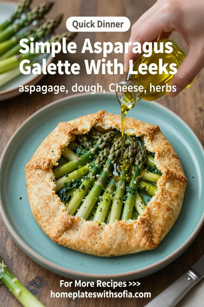 Simple Asparagus Galette With Leeks