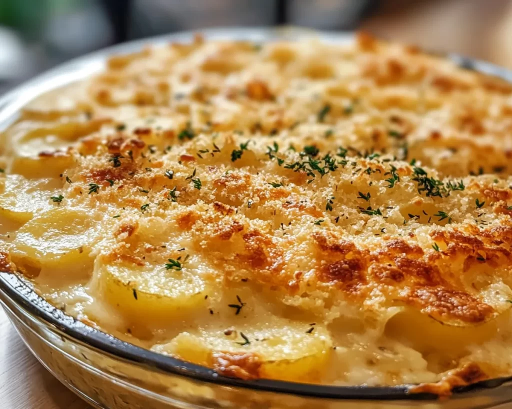 Scalloped Potatoes: Gruyere and Thyme Scalloped Potatoes in 40 Minutes