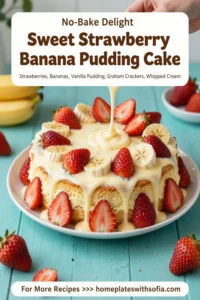 Sweet Strawberry Banana Pudding Cake