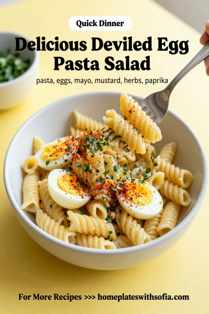 Delicious Deviled Egg Pasta Salad