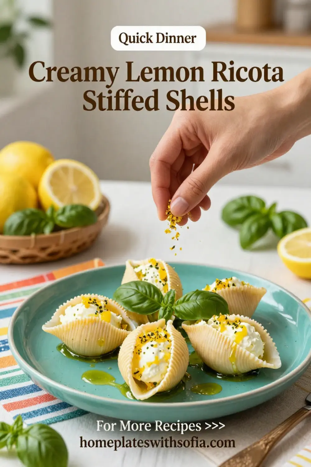 Easy Dinner Recipes: Creamy Lemon Ricotta Stuffed Shells in 30 Minutes