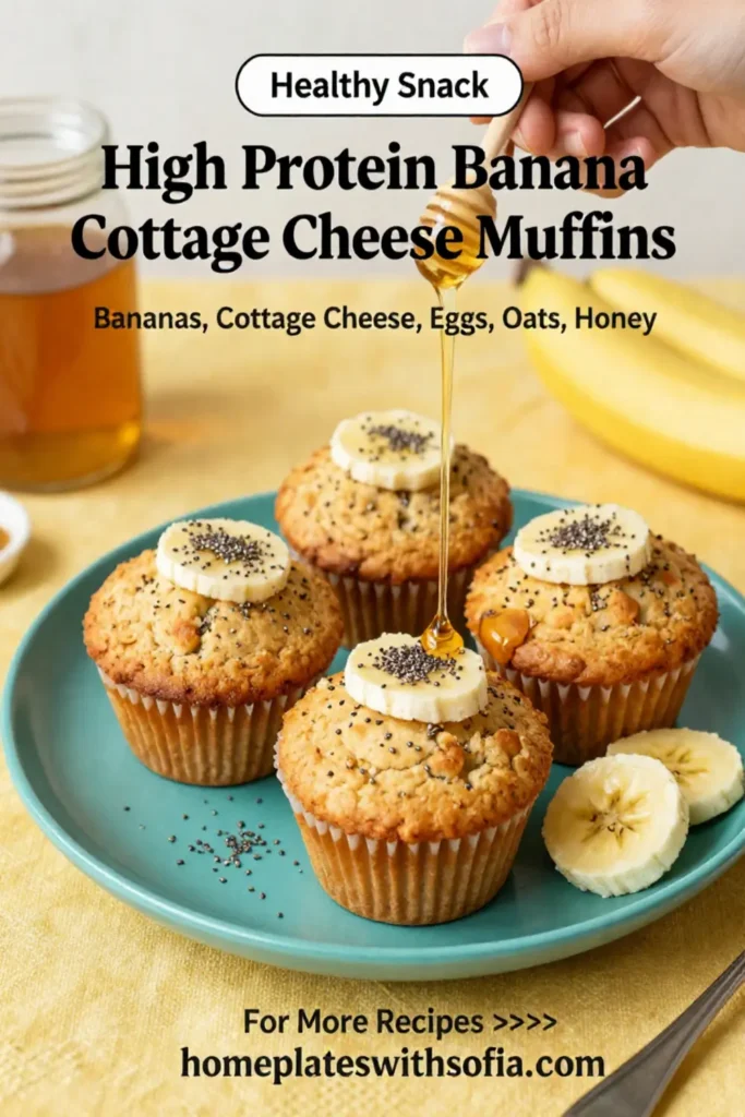 High Protein Banana Cottage Cheese Muffins