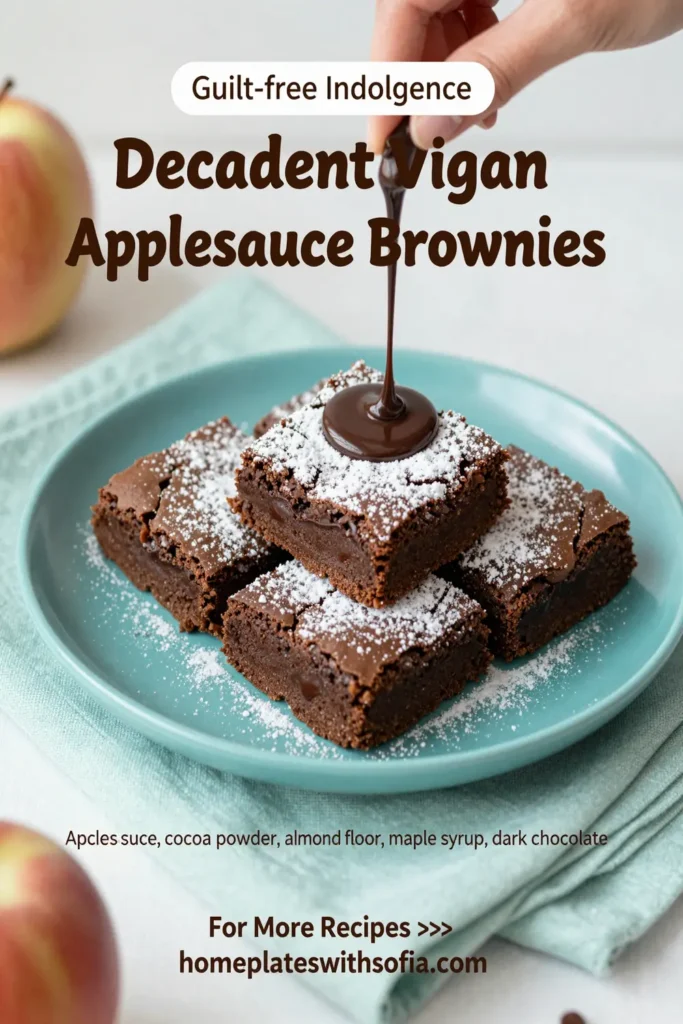 Decadent Vegan Applesauce Brownies