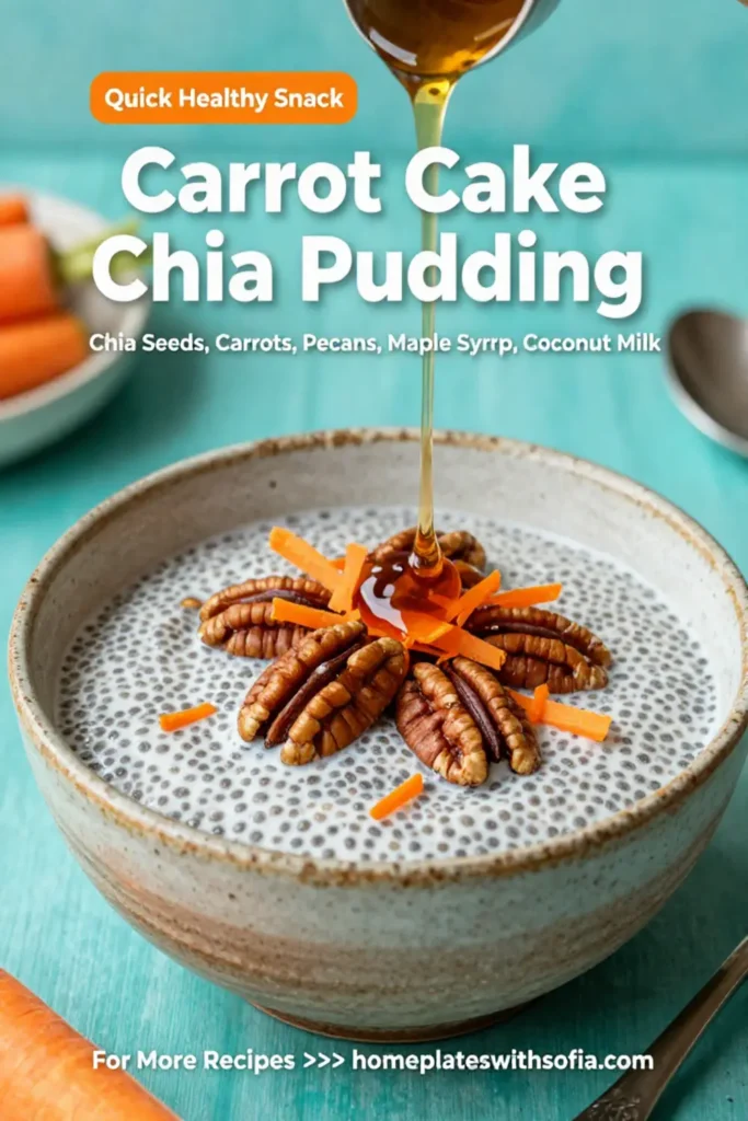 Carrot Cake: Carrot Cake Chia Pudding With Toasted Pecans and Maple in 10 Minutes
