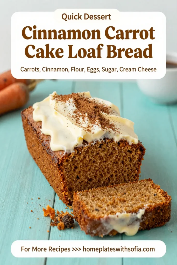 Cinnamon Carrot Cake Loaf Bread