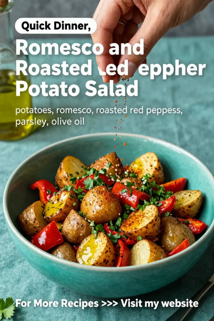 Potato Salad: Romesco and Roasted Red Pepper Potato Salad in 25 Minutes