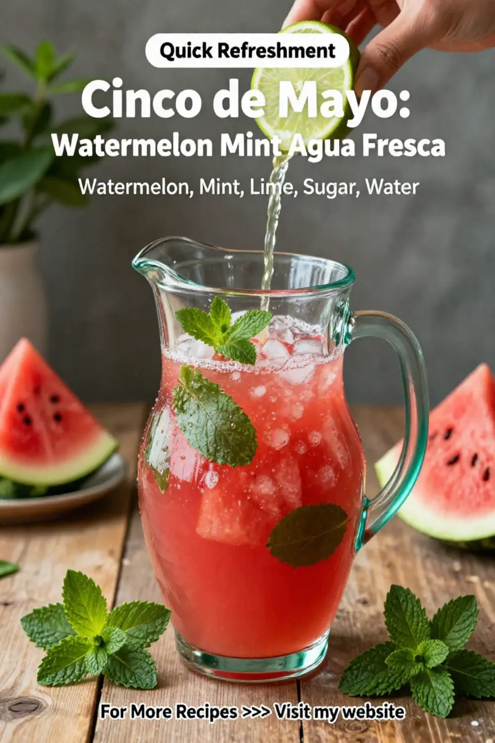 Cinco de Mayo: Watermelon Mint Agua Fresca for Cinco de Mayo in 10 Minutes