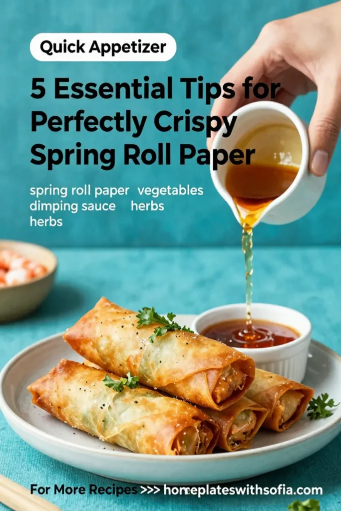 5 Essential Tips for Perfectly Crispy Spring Roll Paper Rolls