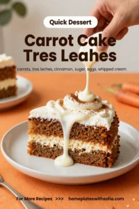 Carrot Cake: Carrot Cake Tres Leches With Cinnamon Whipped Cream in 40 Minutes