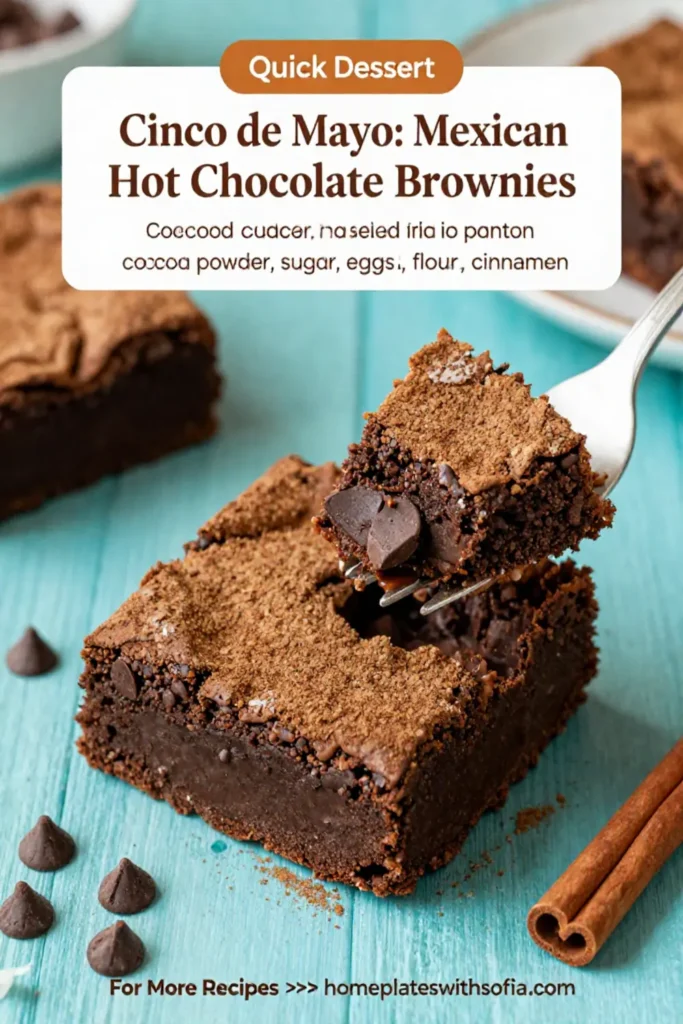 Cinco de Mayo: Mexican Hot Chocolate Brownies With Cinnamon Sugar Crust in 25 Minutes