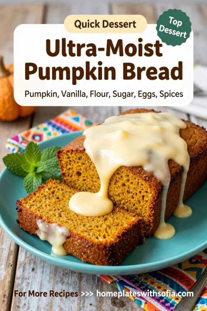 Ultra-Moist Vanilla Pudding Pumpkin Bread