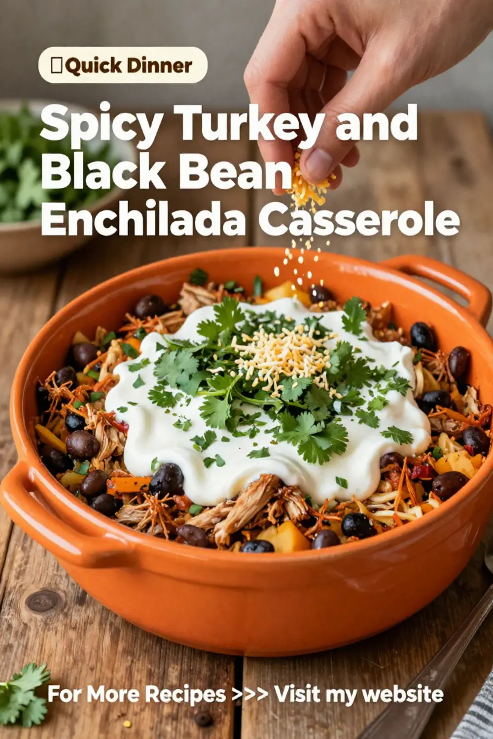 Ground Turkey Recipes: Spicy Turkey and Black Bean Enchilada Casserole in 30 Minutes
