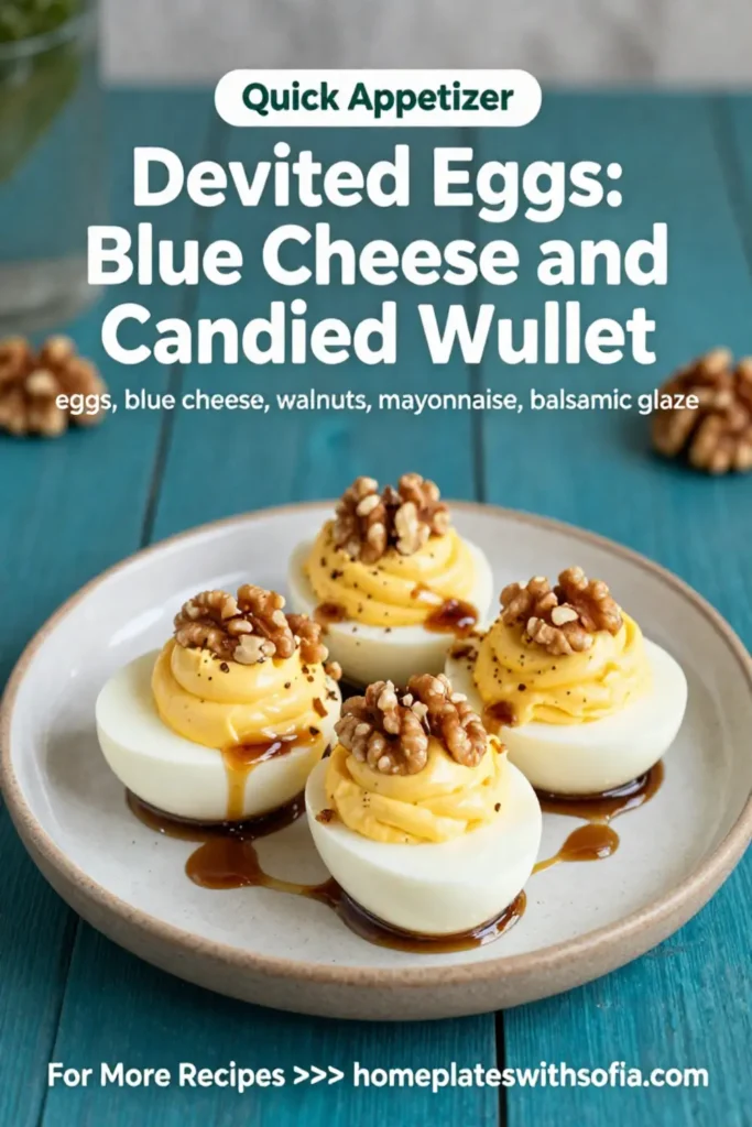 Deviled Eggs: Blue Cheese and Candied Walnut Deviled Eggs in 20 Minutes