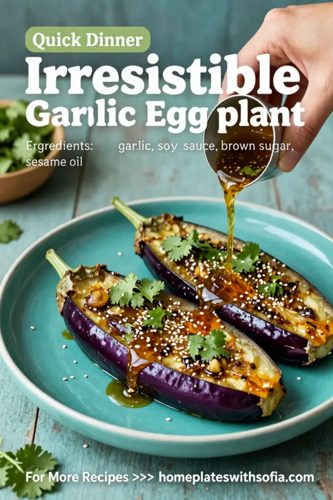 Irresistible Sticky Garlic Eggplant